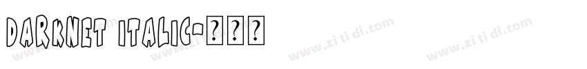 DarkNet Italic字体转换